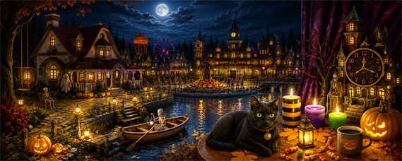 Une ville prête pour Halloween